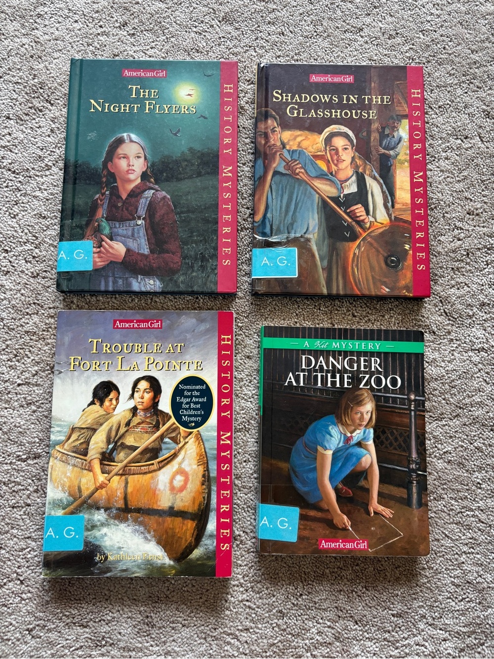 American Girl Books Bundle of 4 - History Mystery series & A Kit Mystery